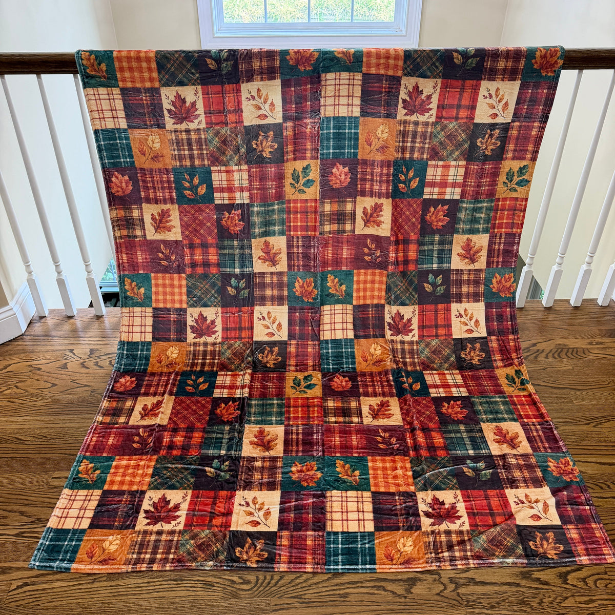 Blanket Halloween #1 - Quilted Leaves