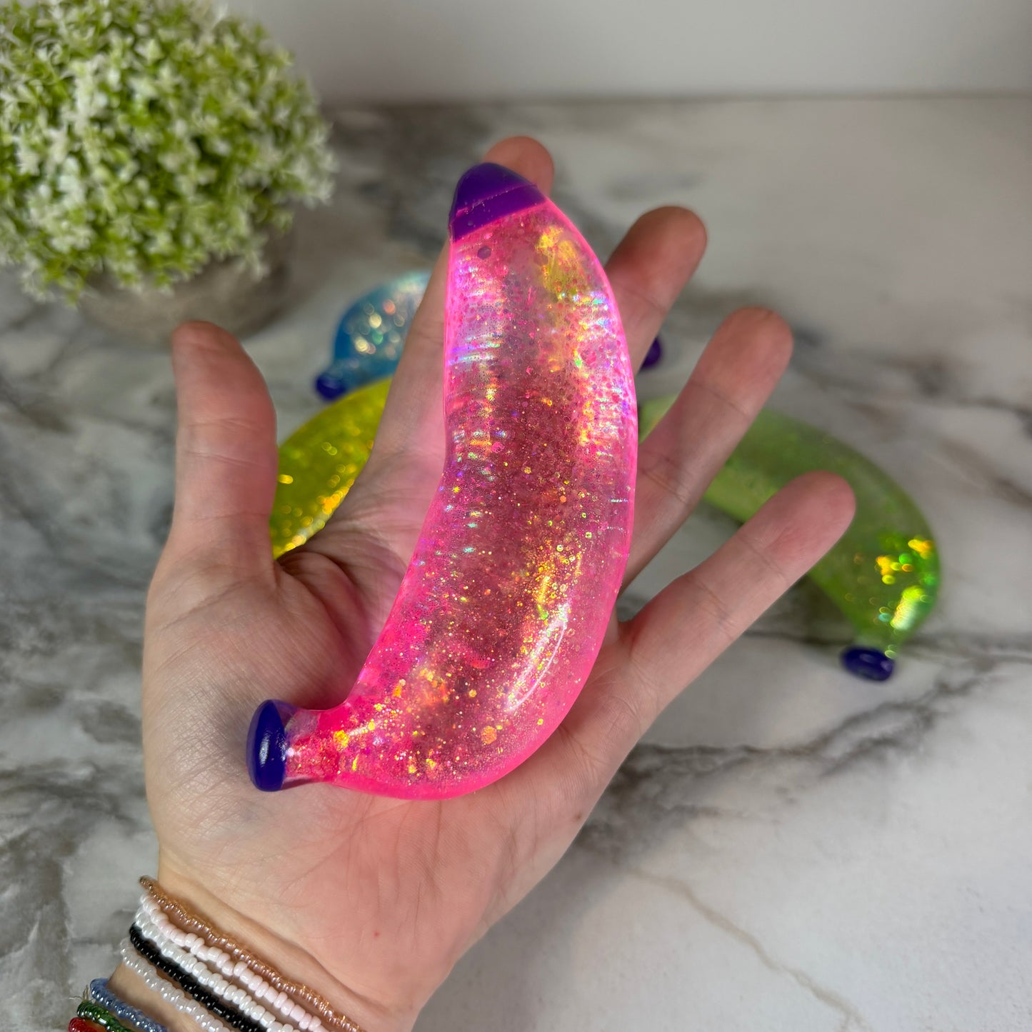 Squishy Toy - Glitter Banana