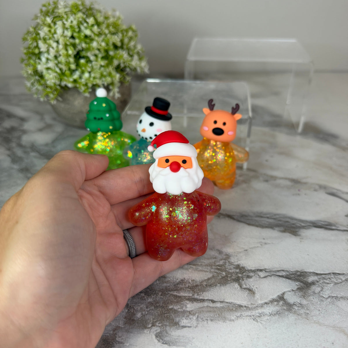 Squishy Toy - Christmas Glitter Characters