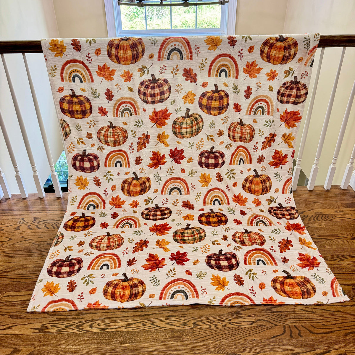 Blanket Halloween #2 - Plaid Pumpkins