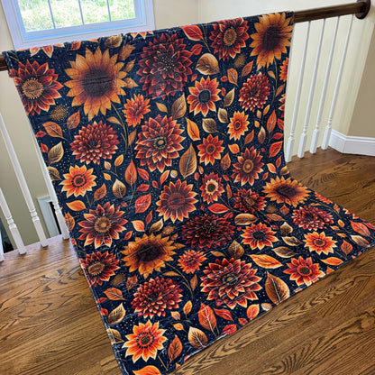 Blanket Halloween #26 - Moody Crimson Floral
