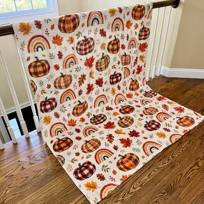 Blanket Halloween #2 - Plaid Pumpkins