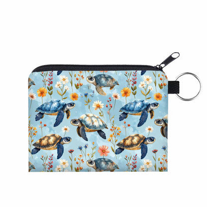 Mini Pouch - Floral Turtle