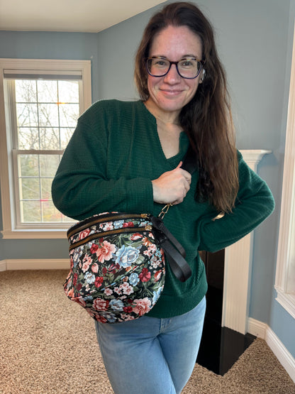 The Roni Nylon Crossbody - Floral