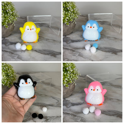 Squishy Toy - Penguin + Pom Pom